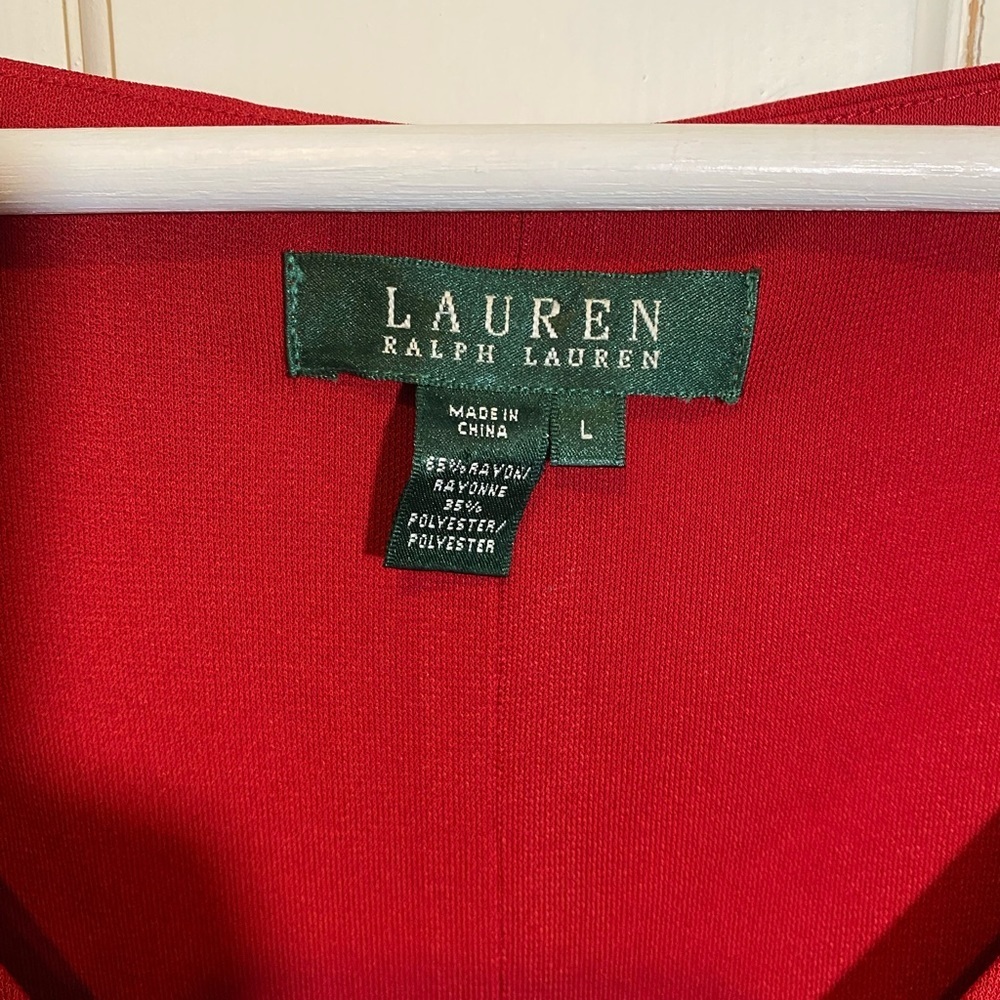 Ralph Lauren Long Red Dress - LARGE NWT - Picture 4 of 6